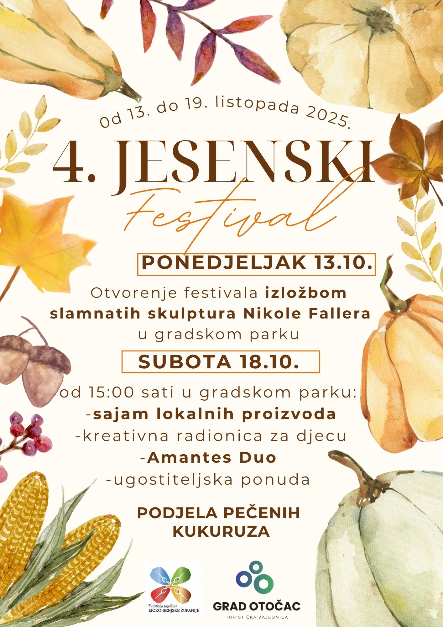 4. JESENSKI FESTIVAL U OTOČCU – SLAVLJE JESENI, UMJETNOSTI I DOBROG RASPOLOŽENJA