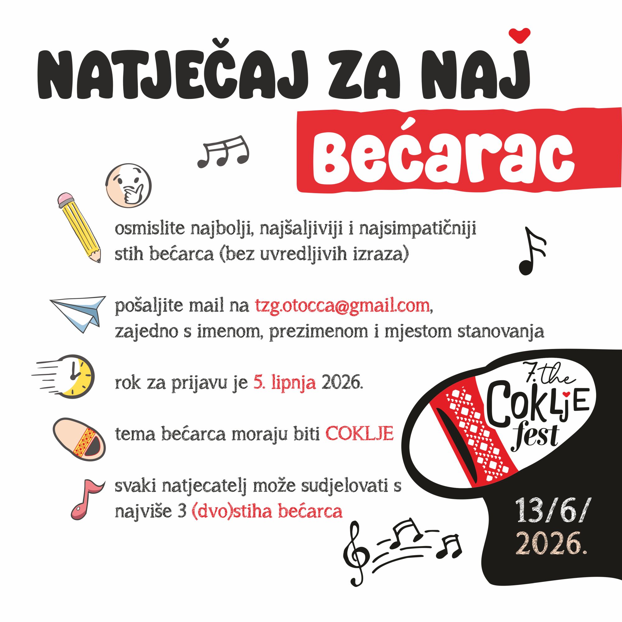 Otvorene prijave za izbor „Naj bećarca“ u sklopu 7. The Coklje festa