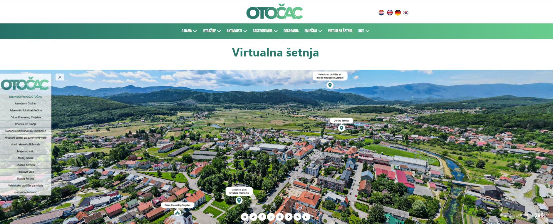 Postavljena virtualna šetnja po Otočcu na web stranici TZG Otočca